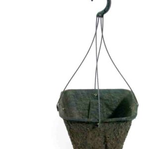 Fiber 10" square hanging basket