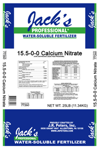 Jack's Professional Pro Calcium Nitrate 15.5-0-0