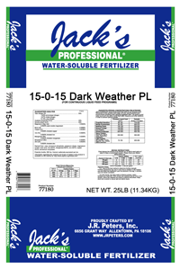 Jack's Professional Pro Dark Weather Peat Lite 15-0-15